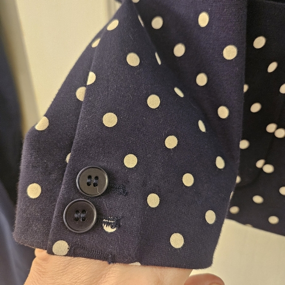 Talbots 2 button down polka dot blazer suitcoat size S small - Picture 7 of 11